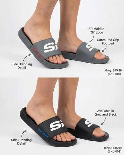 "Boys ""Si"" Graphic Sport Slides"