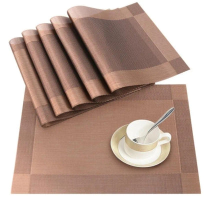 12Pcs Heat Resistant Washable PVC Table Mat for Kitchen Dining Room, Silicone Bottle Cup Mug Coaster