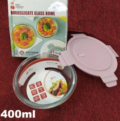 Borosilicate Glass Food Storage Bowl Airtight & Leak-Proof SNAP Locking LIDS & Built-in AIR Vent