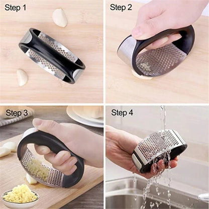 Stainless Steel Garlic Press Garlic Mincer, Manual Chopping Garlic Tools