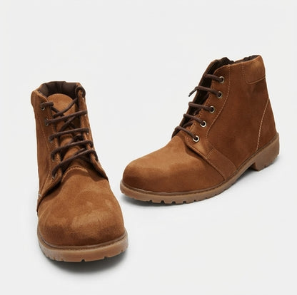 Classic Tan Suede Ankle Boots – Rugged Comfort Edition