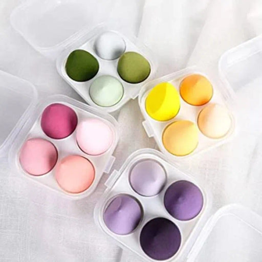 4 Pack Latex-Free Makeup Sponge Set for Foundation, Concealer & Wet/Dry Use
