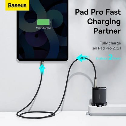 Baseus 30W Compact Fast Charger 2USB + TYPE-C