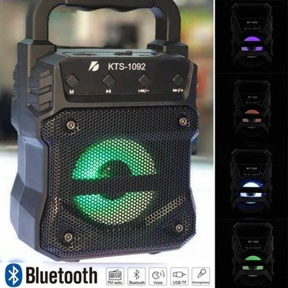 Wireless Portable Bluetooth Speaker with Micro SD, USB Flash & FM Radio Support, Assorted Color Blue