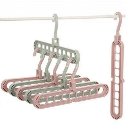 Folding Space Saver Clothes Hanger Anti-Skid Plastic Wardrobe Organizer 1 Pack