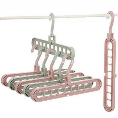 Folding Space Saver Clothes Hanger Anti-Skid Plastic Wardrobe Organizer 1 Pack