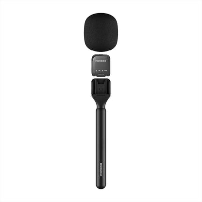 Porodo Two-Device Connect Handheld Lavalier Microphone - Black