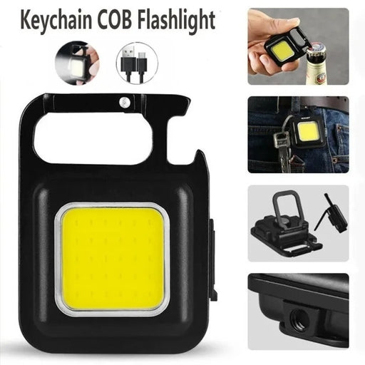 Mini USB Rechargeable XPE + COB LED Flashlight – 3 Modes