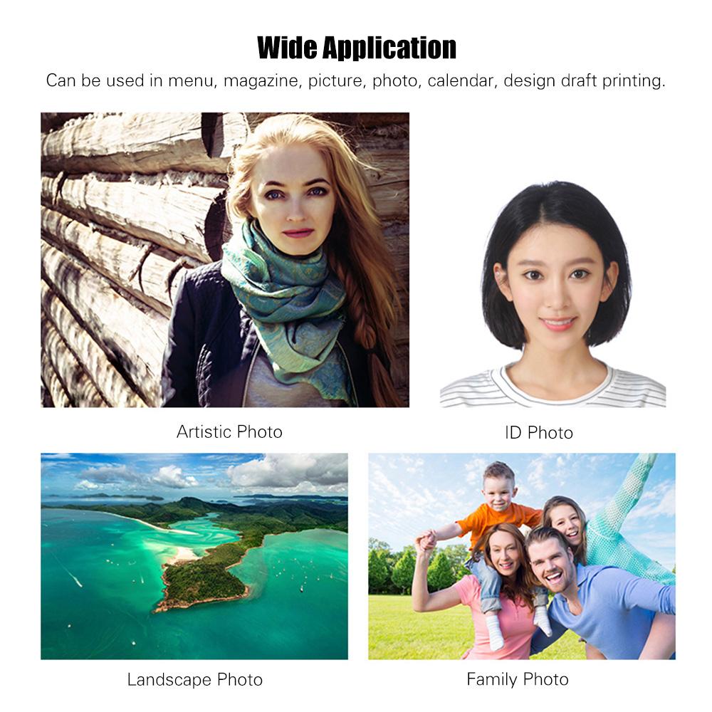 100 Sheet / Lot High Glossy 4R Photo Paper For Inkjet Printer Photographic Quality Colorful Graphics Output Album Covers ID photo