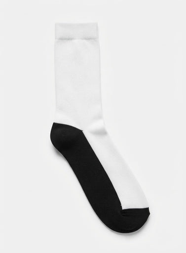 Premium Cotton School Socks - White