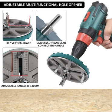 45-130MM Adjustable Punching Saw Multifunctional Woodworking Round Hole Drilling Saw Cutter