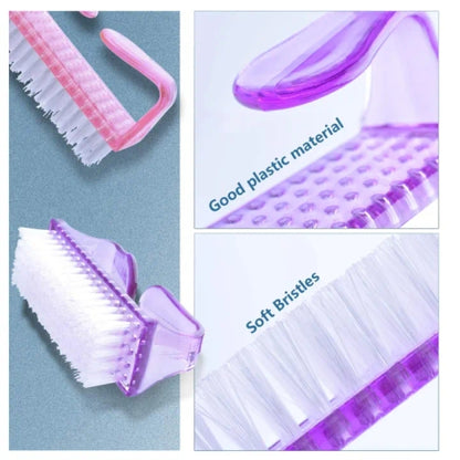 Handle Grip Nail Brush Fingernail Toe Scrub Cleaner Pedicure Brush for Men & Women