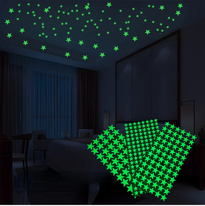 144 Pcs X 1 CM Size High Radium Star Stickers High Quality 3D Light Emitting Stars - Radium Luminous Stars Florescent Glowing in the dark Radiam Stickers