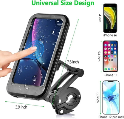 Waterproof Motorcycle Bike Mobile Phone Holder Support Universal Bicycle GPS 360° Adjustable