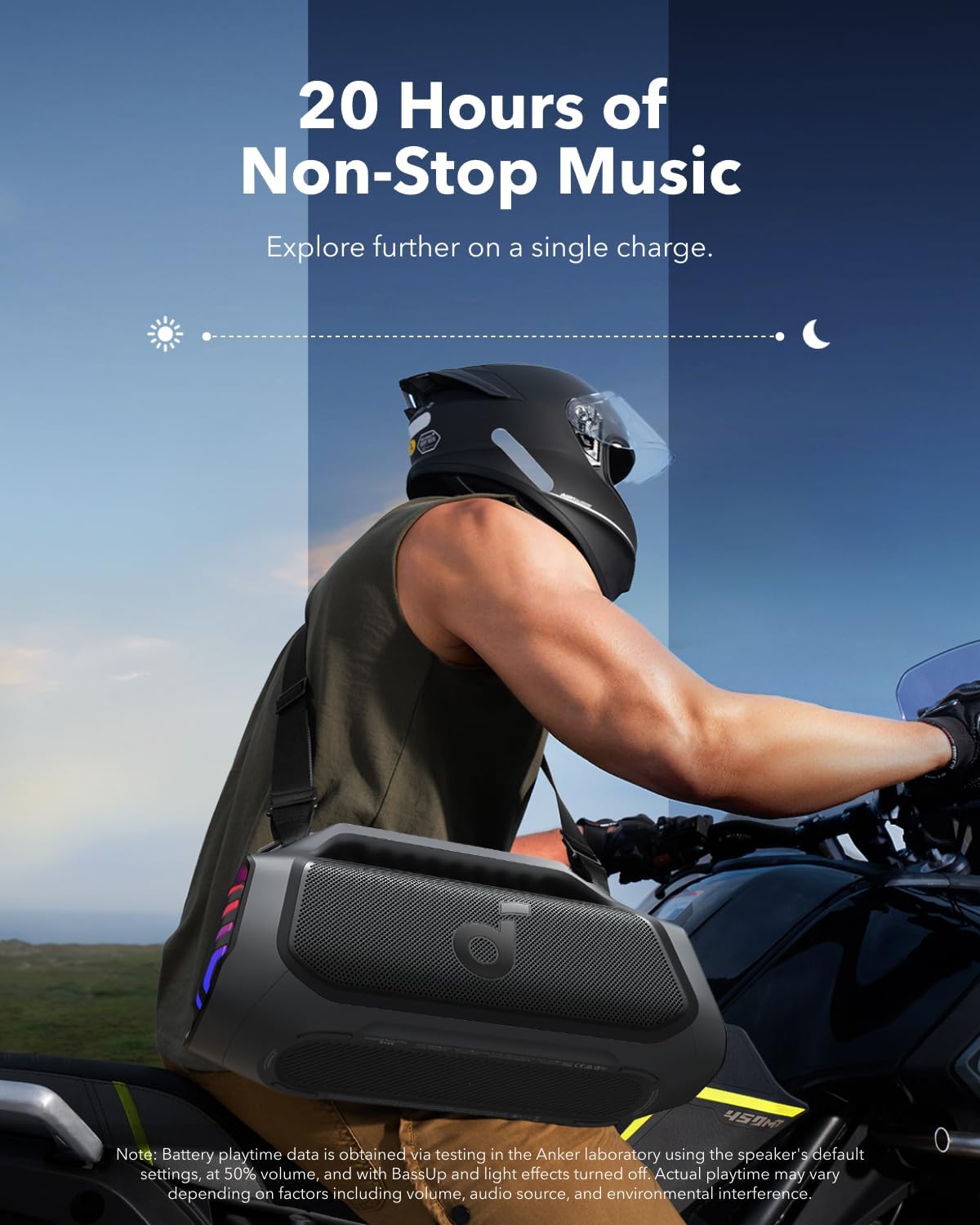 Anker Soundcore Boom 2 Plus Outdoor Speaker, 140W, 2+2 Channel, BassUp 2.0, 20H Playtime, Fast Charge, IPX7 Waterproof, RGB Lights, Power Bank, Bluetooth 5.3, Portable for Outdoors, Camping, Beach