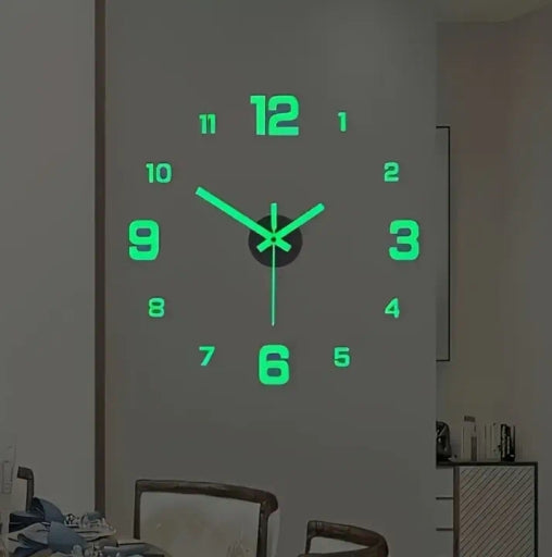 Frameless DIY Wall Clock & Decal – Silent Wall Decor, 40×40 / 50×50 / 40×120 Cm