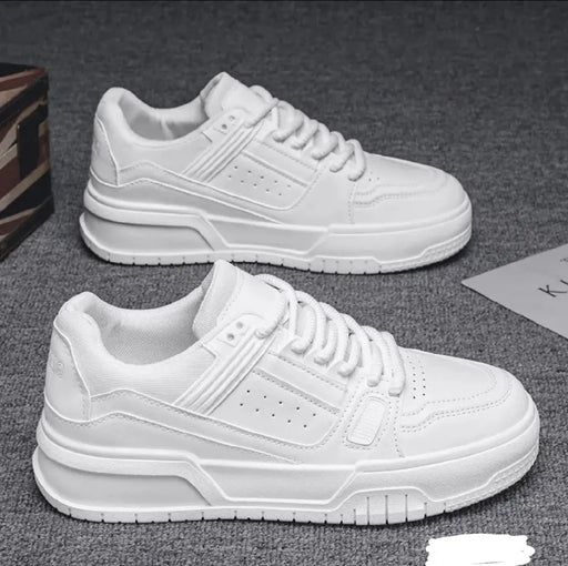 Classic White Chunky Sneakers Unisex Breathable Mesh Sports Running Shoes