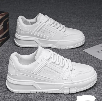 Classic White Chunky Sneakers Unisex Breathable Mesh Sports Running Shoes