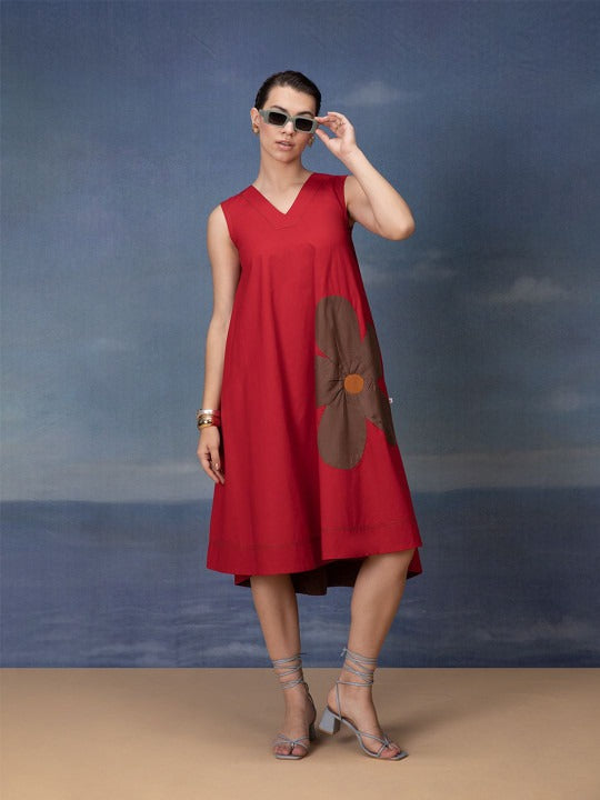 Women Patchwork a-Line Dress