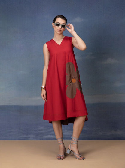 Women Patchwork a-Line Dress