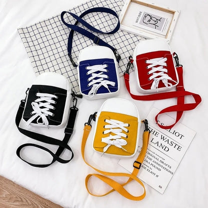 Women’s Canvas Shoe-Shaped Shoulder & Crossbody Bag – Fashionable Funny Handbag