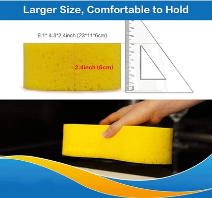 Large Multi Use Sponges for Cleaning, 6Cm Thick High Foam Scrubber Kit 1Pc