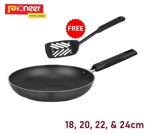 Pioneer Non-Stick Fry Pan – Available in 18Cm, 20Cm, 22Cm, and 24Cm Sizes (Free Spoon)