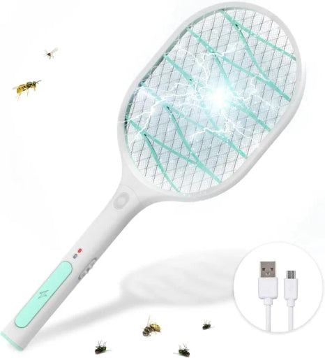 ELECTRIC MOSQUITO SWATTER RACKET with LED LIGHT
