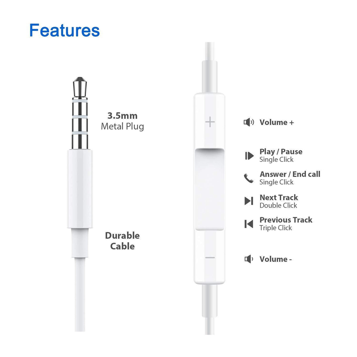 IP Earphone with 3.5mm Headphone Plug