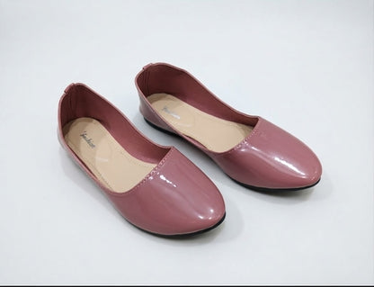 Ladies Black Shining Court Shpes