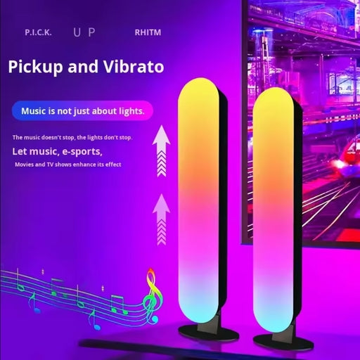 2PCS RGB LED Strip Lights with 24-Key Remote, Music Sync, TV & PC Ambient Backlight for Room