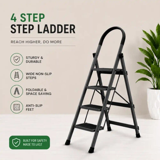 4 STEP LADDER BLACK