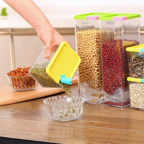 6 Pcs Stackable & Space Savvy Spice Set, Food Storage Box Container