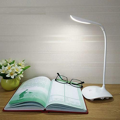 Rechargeable LED Desk Lamp Flexible Reading Night Light USB Study Light Three Gears Dimmable 360 Degree Adjustable Home Night Light Reading Eye Lamp Touch Dimmable Study Lamp Study table lamp Educational gadgets