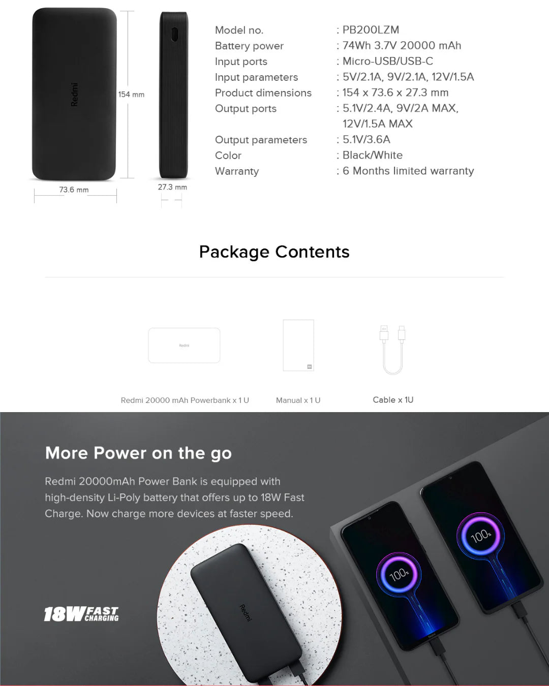 MI POWER BANK 18W