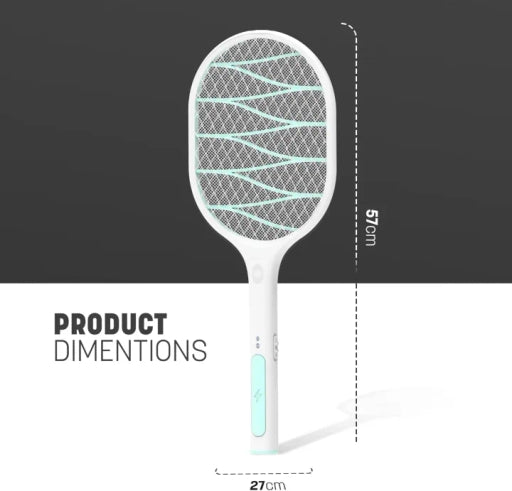 ELECTRIC MOSQUITO SWATTER RACKET with LED LIGHT