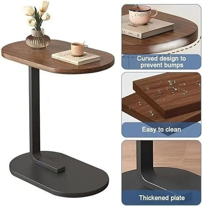 Oval Shaped Table 'C' Shaped Laptop Table, Coffee Table, C Sofa Side Table Modern End Table