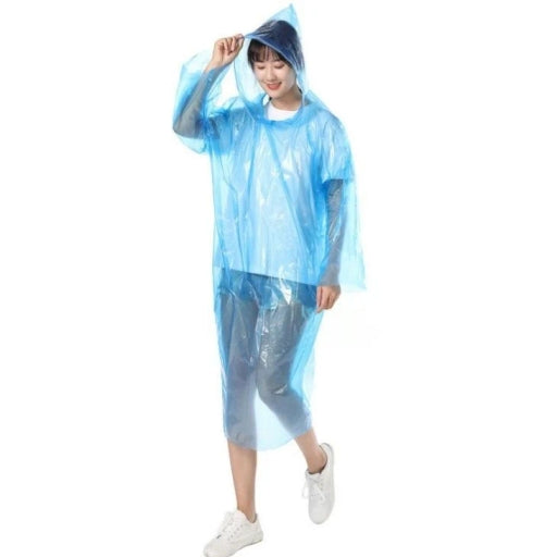 Portable Normal Quality Raincoats for Adults Model 2 (Like Shopping Bag Material - Random Clr)