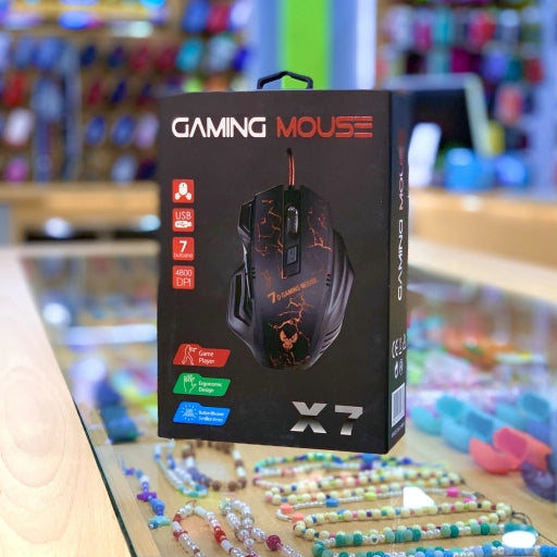 GAMING Mouse X7 Gaming Mouse - 4800 Dpi LED Backlit Wired Mouse Mouse