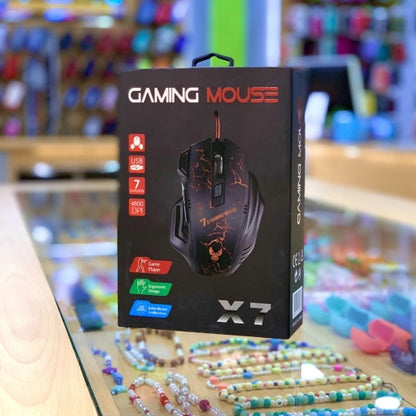GAMING Mouse X7 Gaming Mouse - 4800 Dpi LED Backlit Wired Mouse Mouse