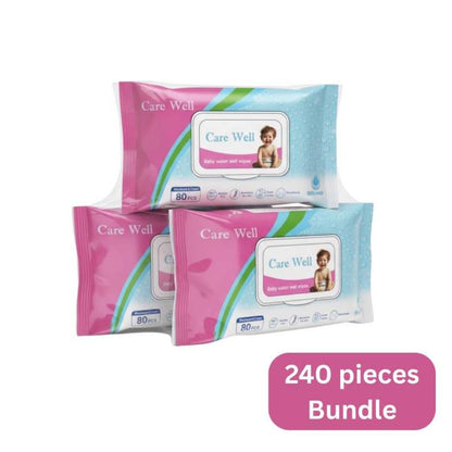 Care Well | Baby Wipes | 240 Pieces Bundle