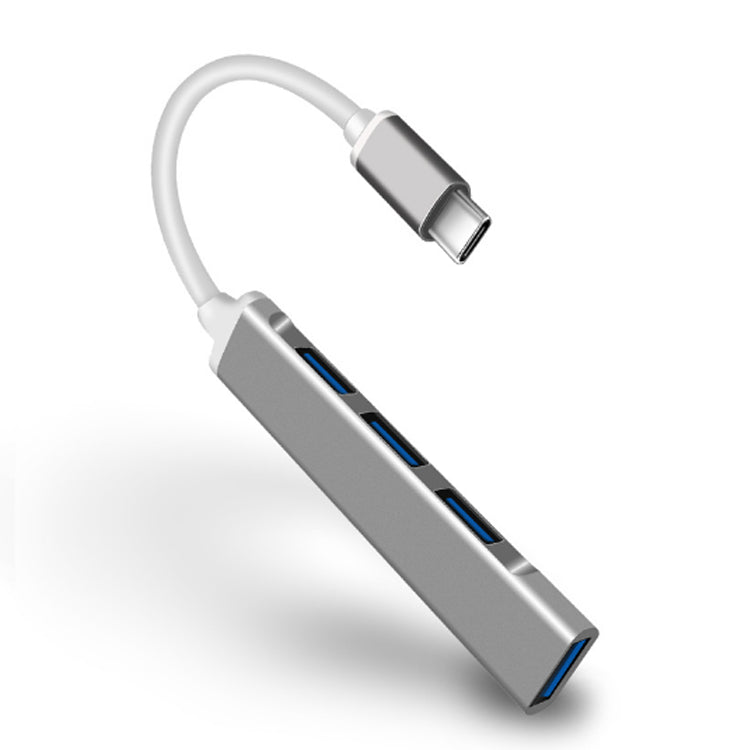 4-In-1 USB-C to USB-a Hub | Aluminum Multiport Splitter Adapter for Laptops & PC