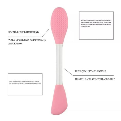 Silicone Mask Brush Double-End Lotion Spatula Beauty Tool Spatulas with Brush