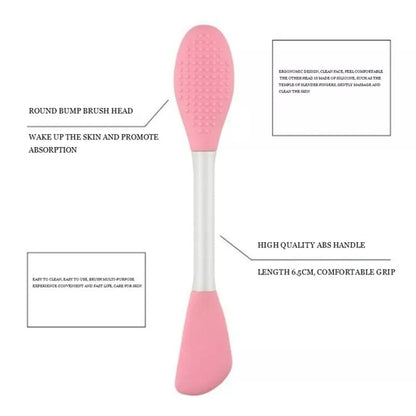 Silicone Mask Brush Double-End Lotion Spatula Beauty Tool Spatulas with Brush
