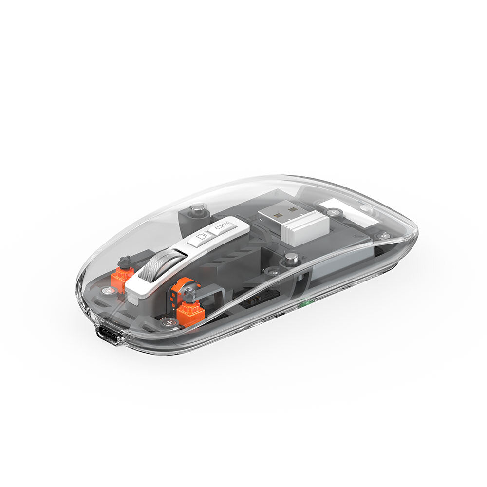 WIWU Crystal Wireless Mouse WM105 Three-mode Rechargeable Mute High Quality Wireless Mouse