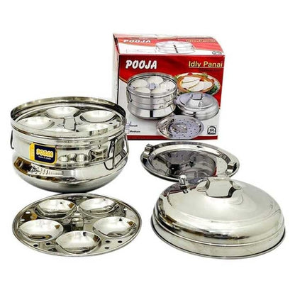 Pooja Stainless Steel Idly Panai Maker Small/ Medium /Large Steamer