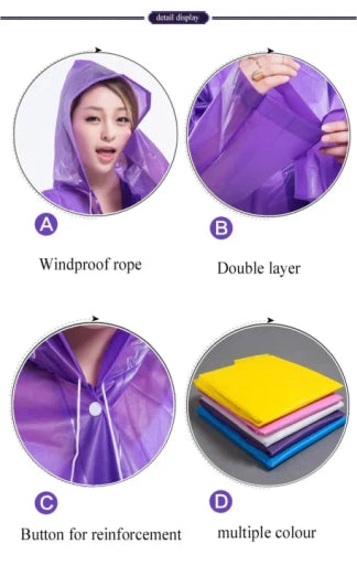 Unisex Raincoat Thickened Waterproof Rain Coat