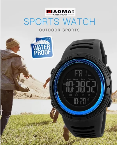 Piaoma Waterproof Watch 1251 Digital Watch for Men