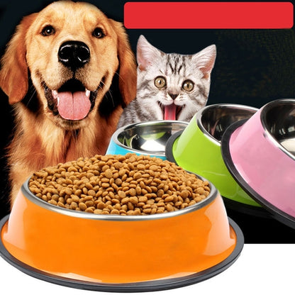 Pet Dog Stainless Steel Bowls Puppy Cats Food Drink Water Dish Feeder