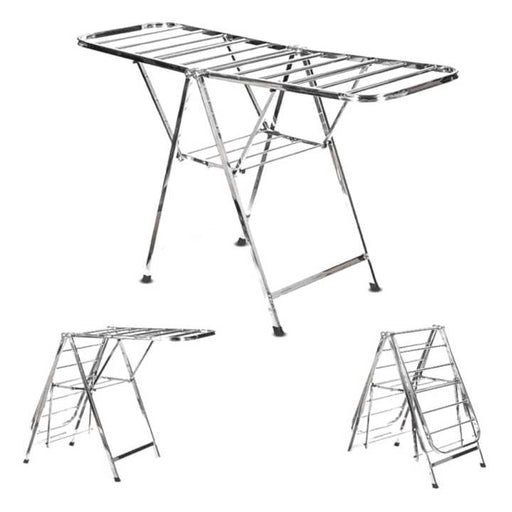 Heavy Duty Stainless Steel Folding Cloth Drying Rack Luxury Cloth Dryers Stand